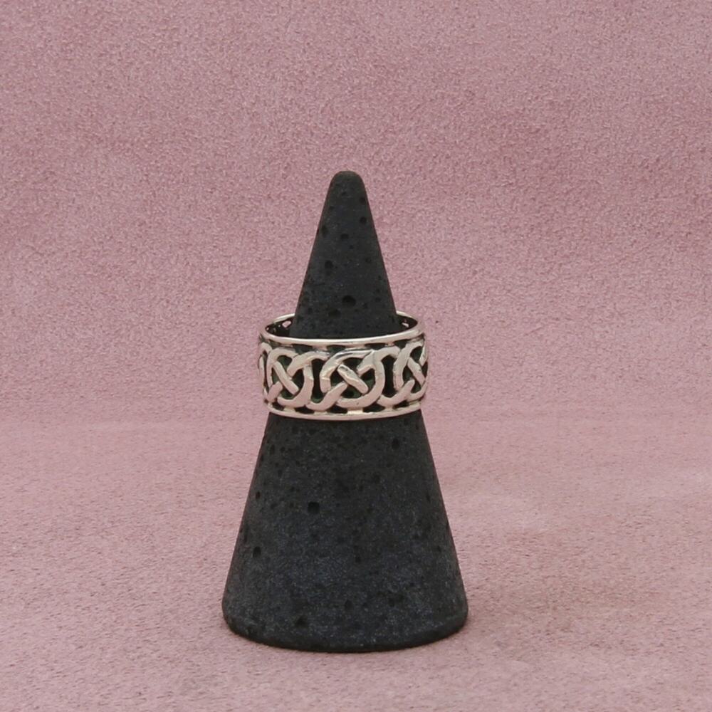 sterling silver vintage celtic knot band ring size 5.5